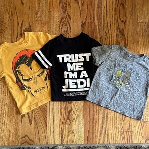Star Wars/Marvel Toddler T-Shirt 3 Piece Bundle